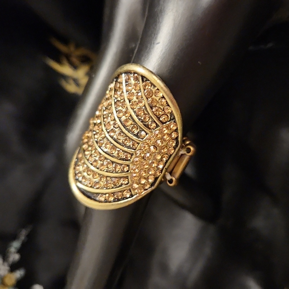 Paparazzi Brass Rhinestone Ring - 303